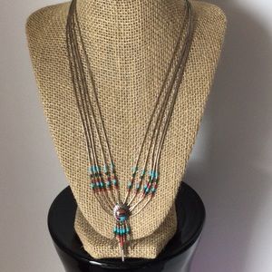 SILVER NATIVE AMERICAN NECKLACE